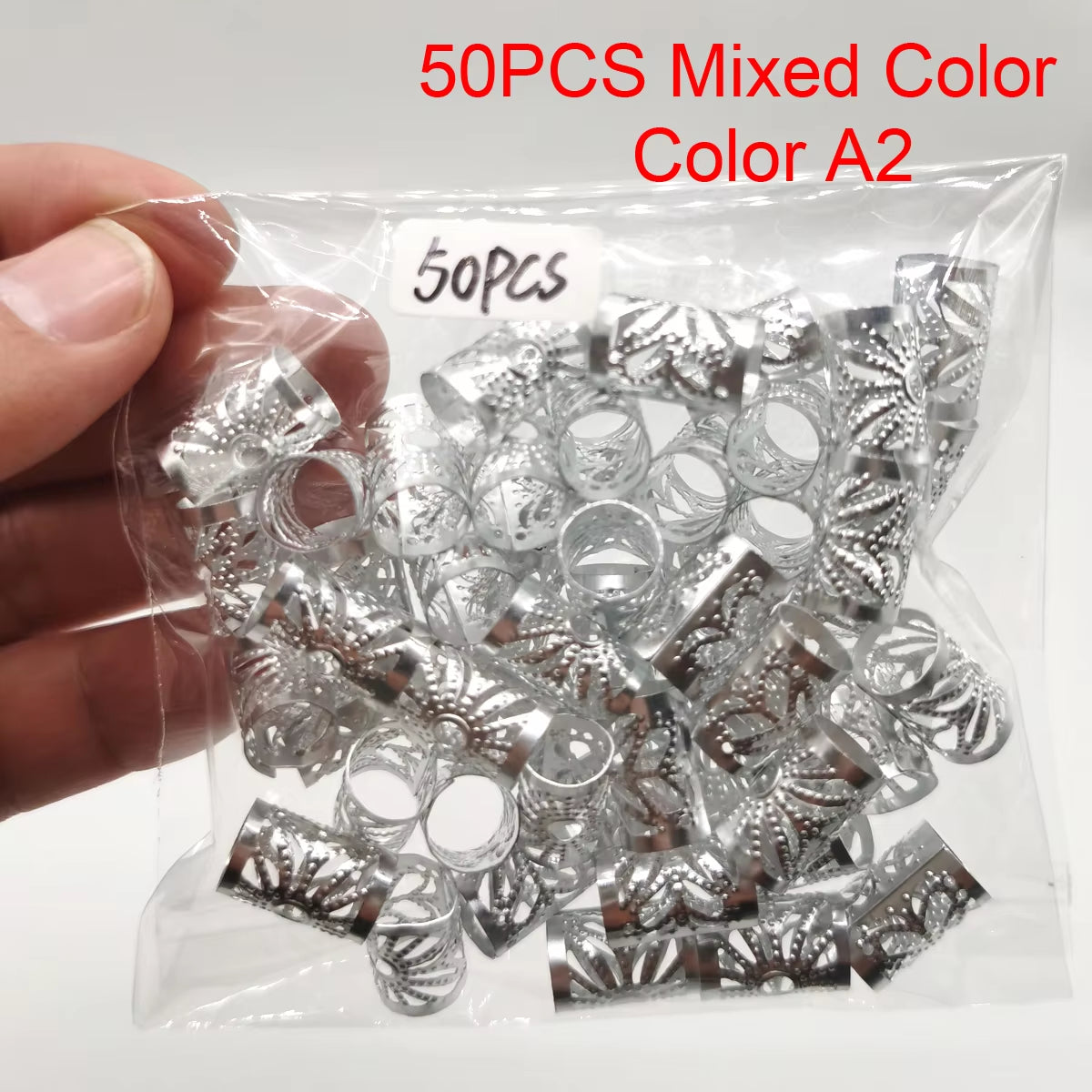 5Pcs/Pack Golden Silver Viking Spiral Charms Hair Braid Dread Dreadlock Beads Clips Cuffs Rings Jewelry Accessories