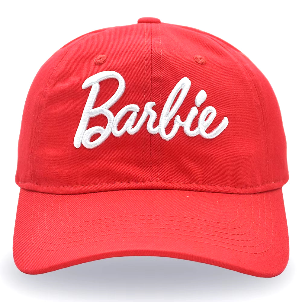 New Kawaii Barbie Letters Embroidered Baseball Cap Anime Cartoon Fashion Summer Adjustable Sun Caps Outdoor Casual Peaked Hat